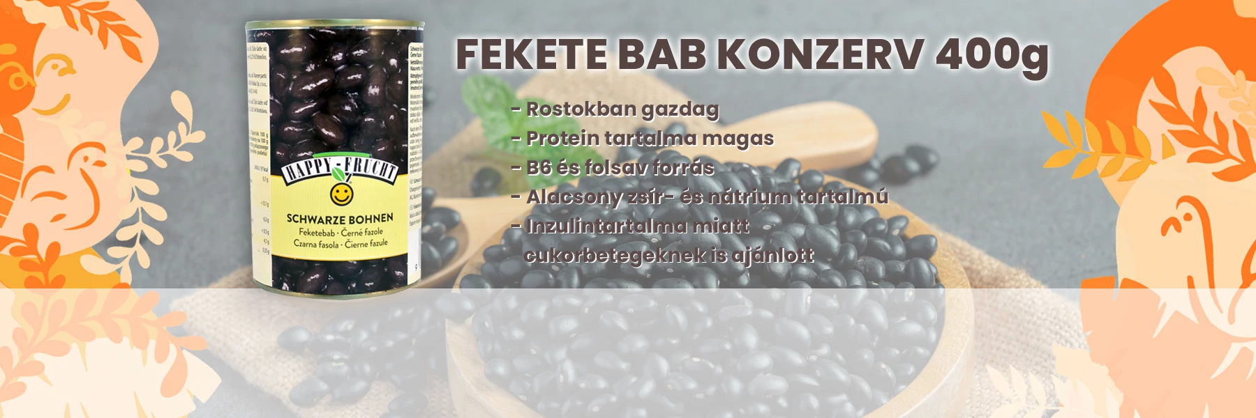Fekete bab konzerv