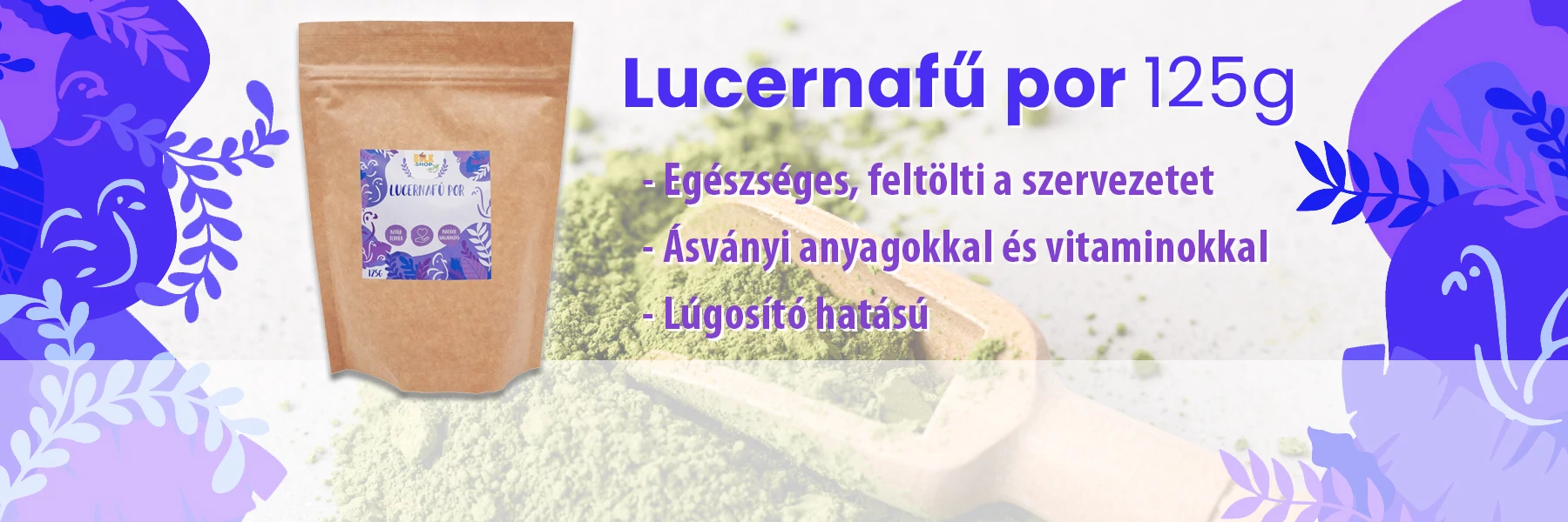 Lucernafű por