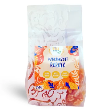 Bulkshop kandírozott papaya 250g - (Lejárat: 2025.07.08.)