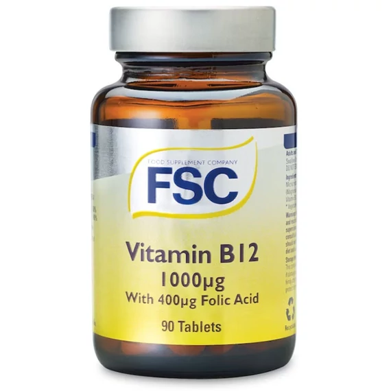 FSC B12 vitamin 1000μg, folsavval, 90db