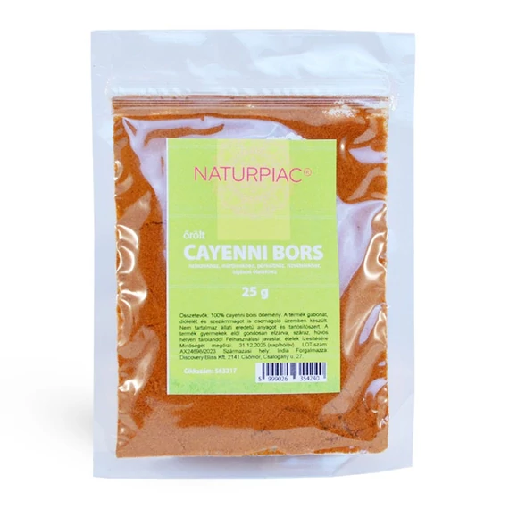 NaturPiac cayenne bors őrölt 25g