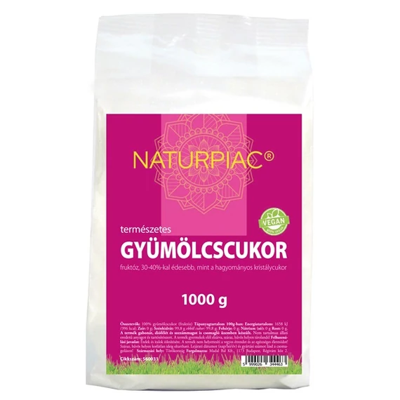 Gyümölcscukor (fruktóz) 1000g NaturPiac